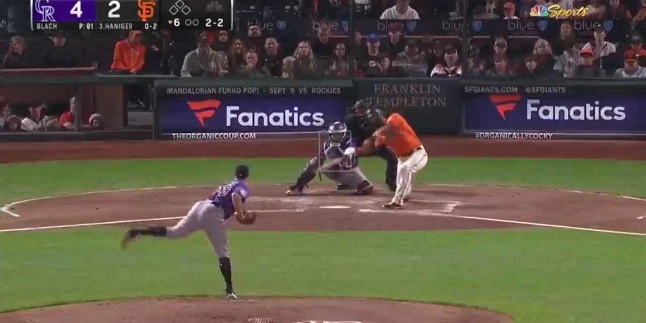 Giants hit back-to-back-to-back homers in the sixth inning to tie the game against the Rockies
